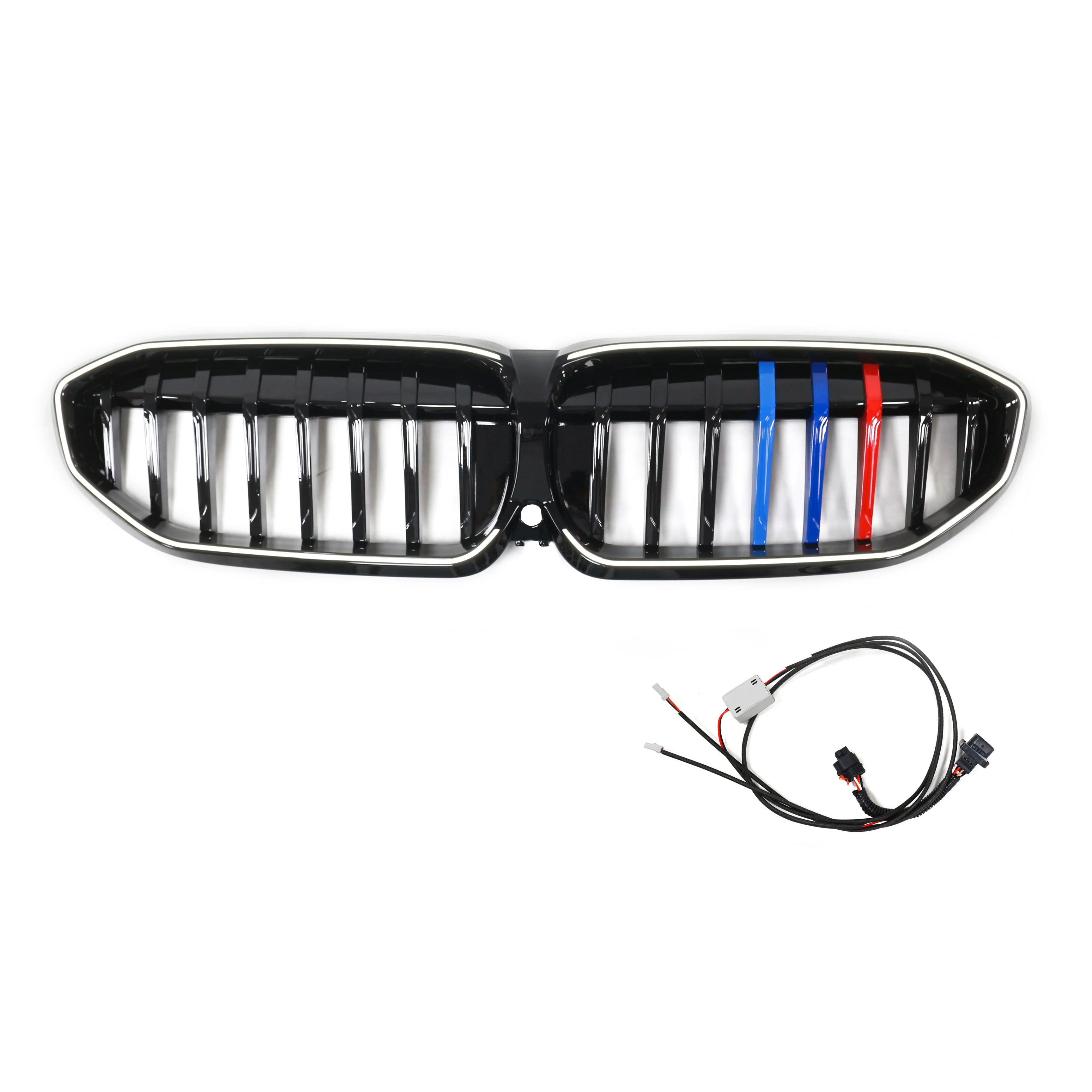 19-22 Tricolor M Performance Style G20 Pre-Lci LED Front Kidney Grille Grill for BMW 330i 340i Grille