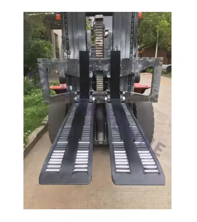 Forklift Attachment Roller Forks for Cargo Loading Without Pallet Forklift Extensions