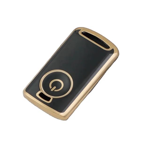 Tpu car key remote case cover with Golden lines for y-amaha 1 button