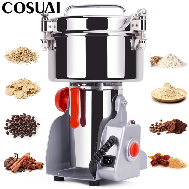 COSUAI high speed Stainless Steel Customize 1500G Spice Powder Grinder for Herb Spice coffee Wholesale inventory