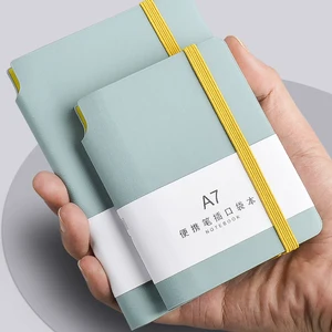 Popular PU Leather Portable Daily Planner Notepad A6 A7 Creative Mini Pocket Notebook for School