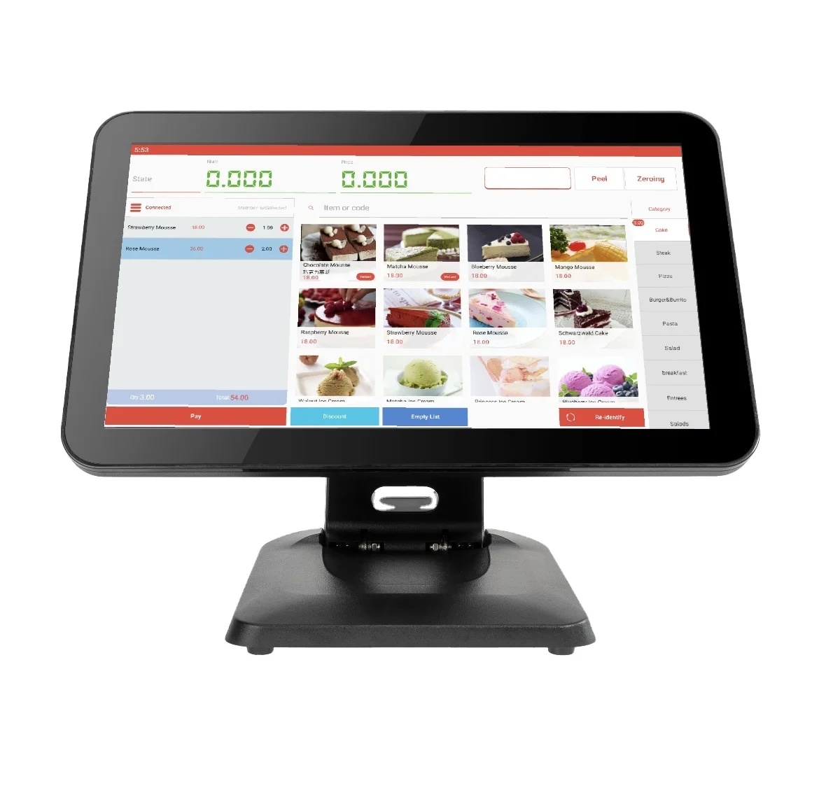 Factory Price 15.6" Touch Screen Foldable POS System Cash Register EPOS LED8/VFD220/11.6" 2nd Display Retail/Restaurant Checkout-133097
