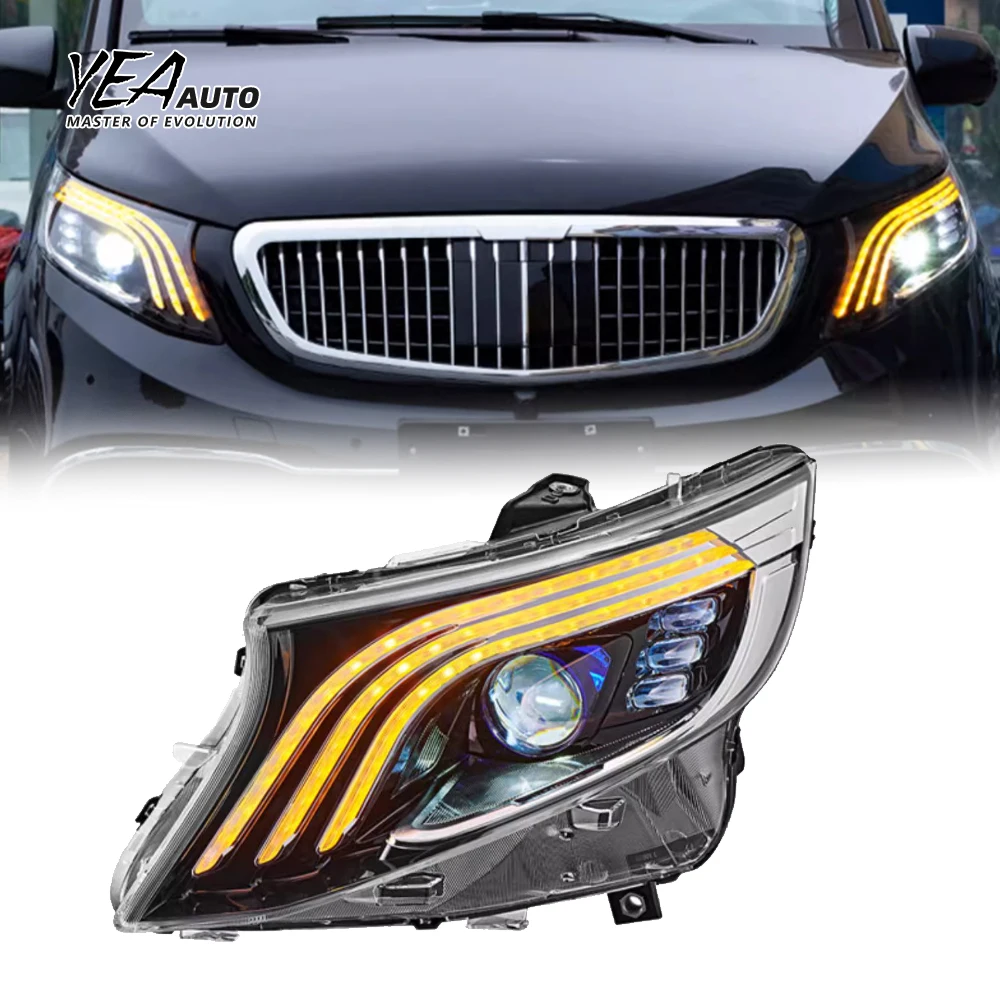 Upgrade to maybach Style Headlights W447 Head Light Led Lights for Mercedes benz Vito V Class V260 Headlight 2016 +
