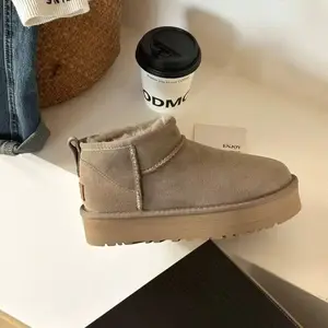 UGAU MINI Classic Women's Autumn/Winter Cotton Shoes Comfortable Fur Thick Bottom Warm Fashion Versatile Snow Boots