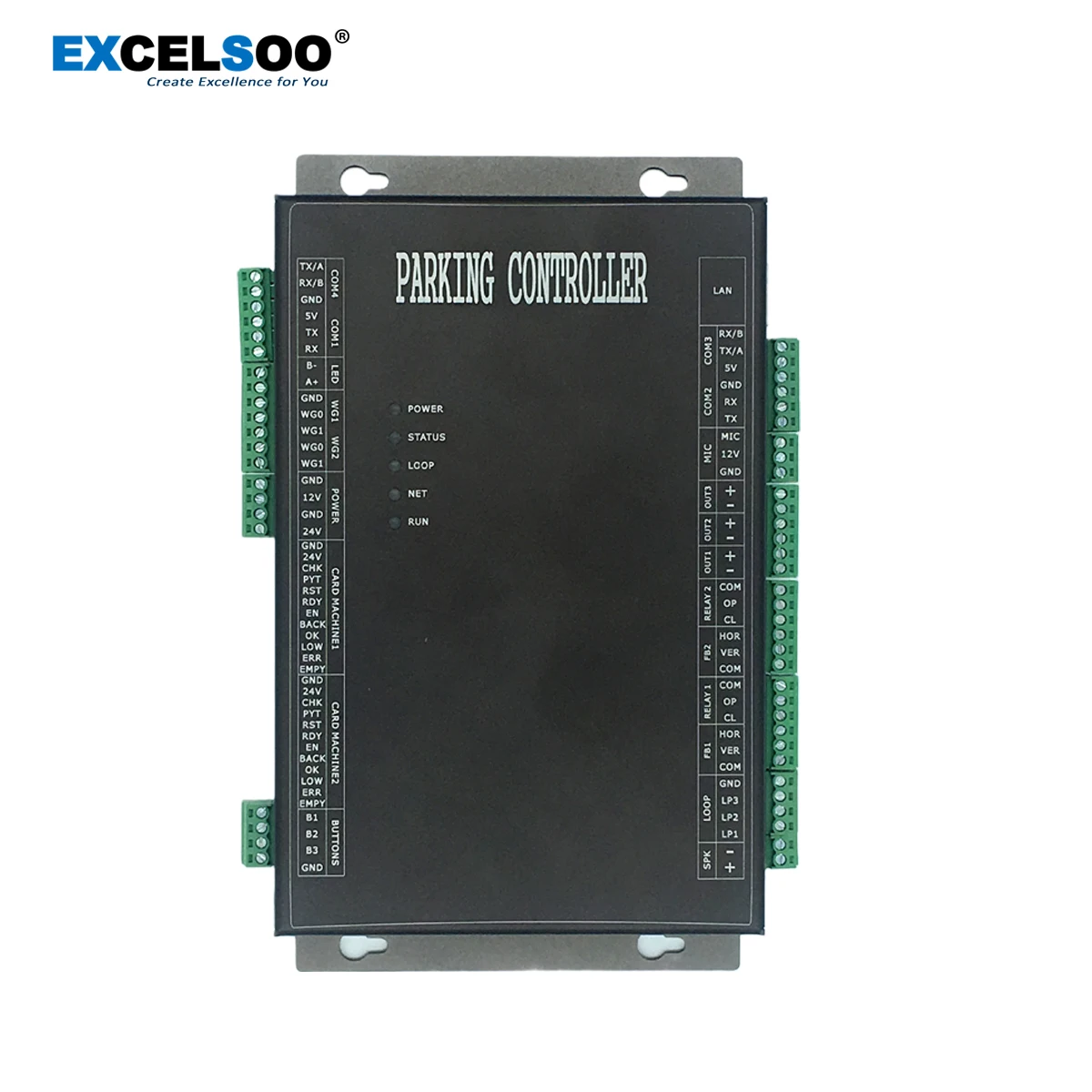 Smart parking controller for RFID Card QR code ticket parking management system and LPR parking controller