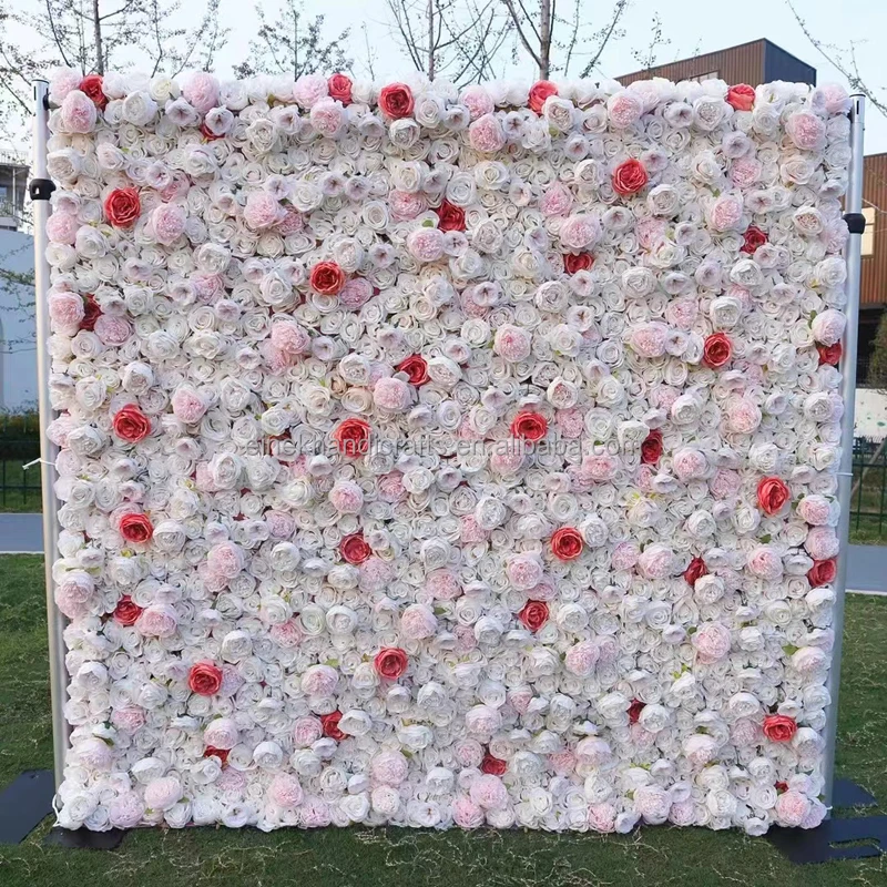 White Rose Flower Wall Backdrop For Wedding Photography Background