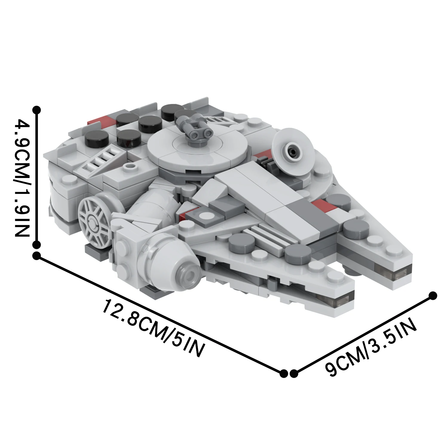 MOC2125 Space Wars Mini Millennium Falcon Model DIY Educational Building Block Sets Toys for Kids 284Pcs