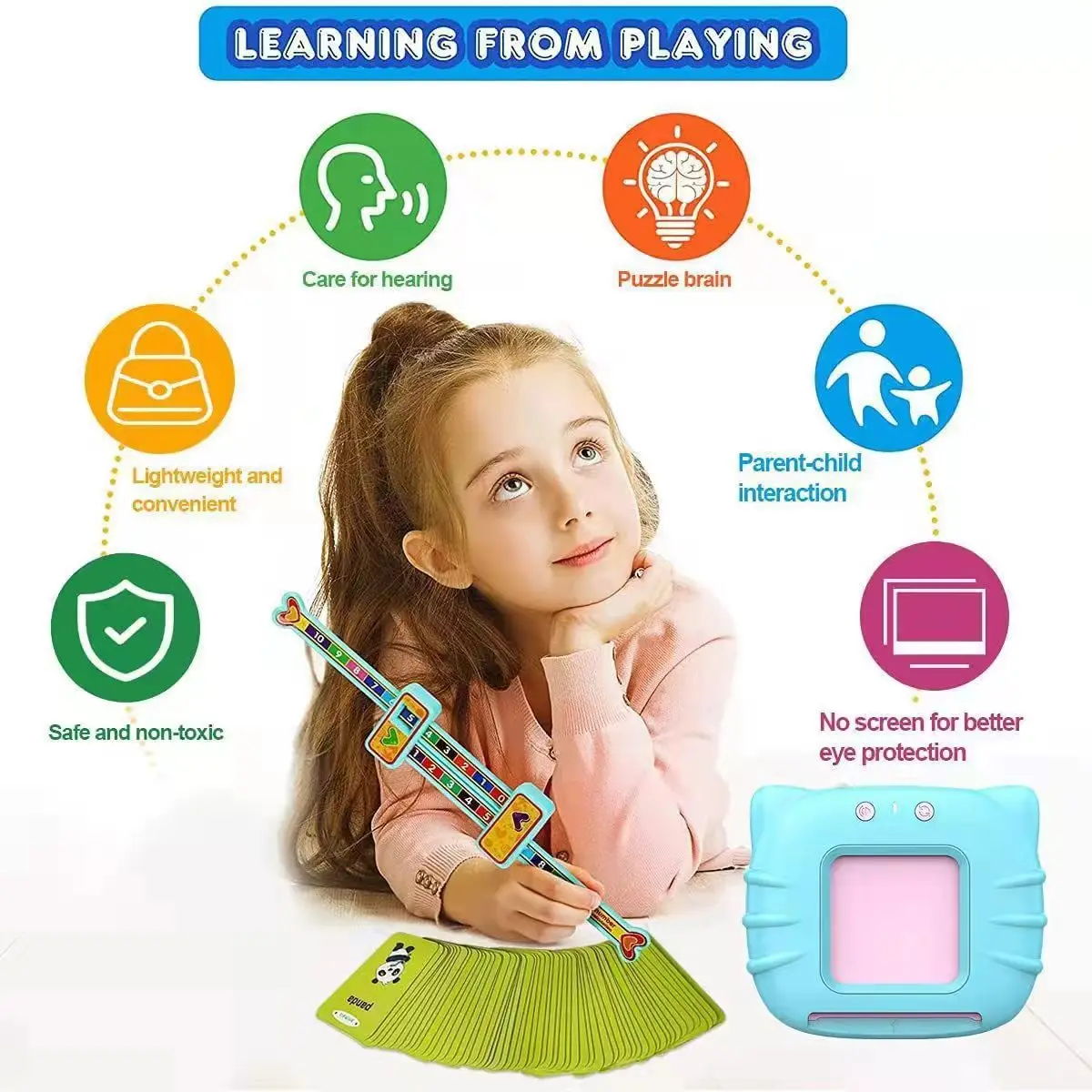 Custom Printing Taking Flash Cards Learning Toys English Speaking FlashCard for Toddlers