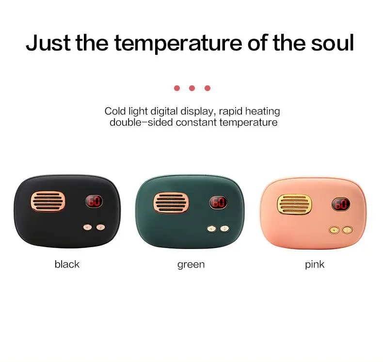 Mini USB Hand Warmer Reusable Power Bank Electronic Rechargeable Convenient Retro Powerbank Powerbank