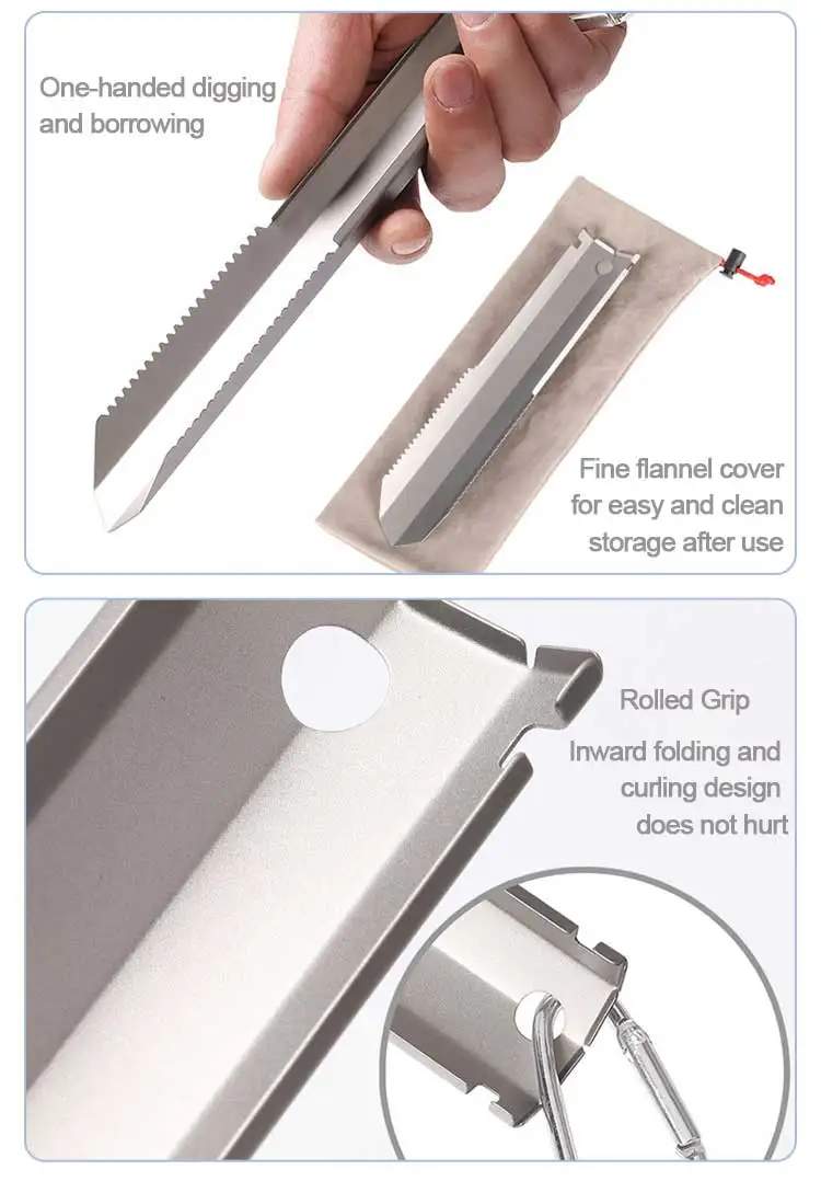 Ultralight Backpacking Multi Tool Hiking Camping And Survival Titanium Shovels Outdoor Compact