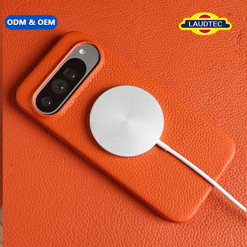 ODM OEM Genuine Leather Litchi Grain Phone Shell for Google Pixel 7a 8a 9a All-round Shockproof Magnetic Phone Case
