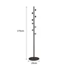 Round disc style, black stand, black base, marble base