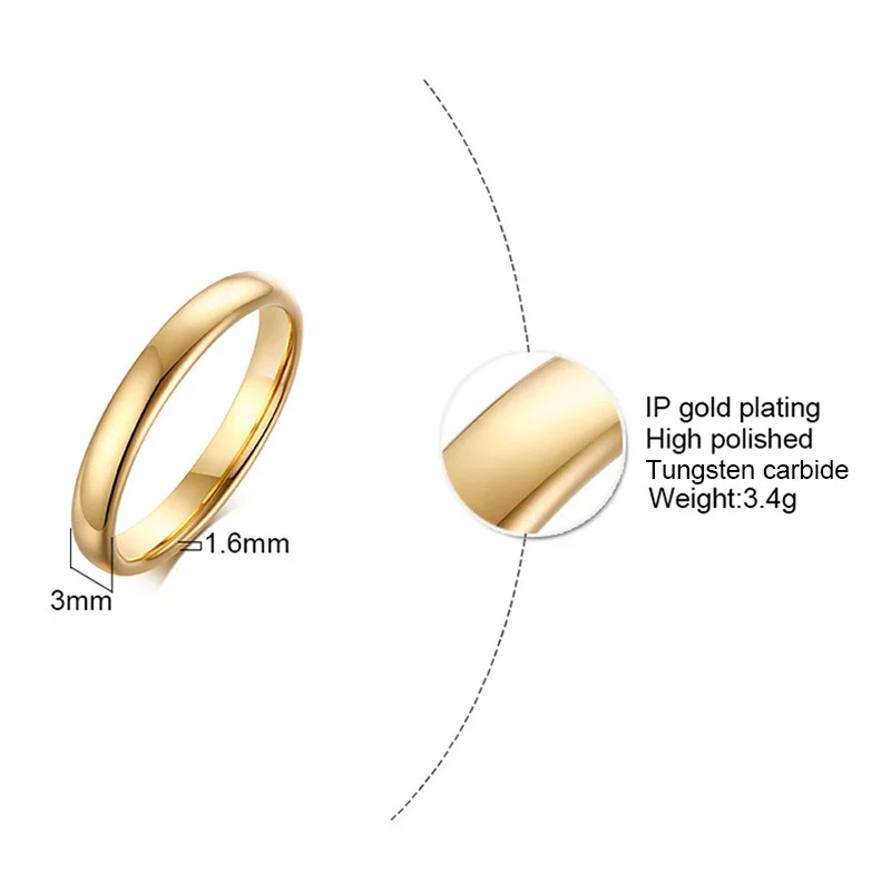 Anello Matrimonio PAURO - Carburo Di Tungsteno Finitura Opaca