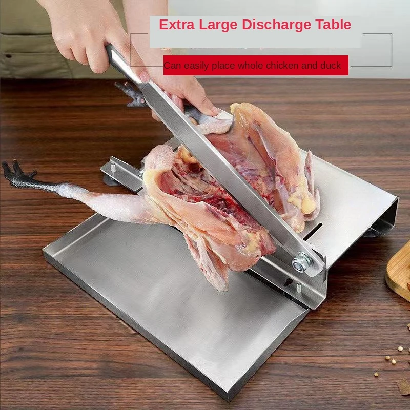 Commercial Stainless Steel Manual Slicer Household Bone Cutting Knife for Ribs Manually Chopping Knife Set
