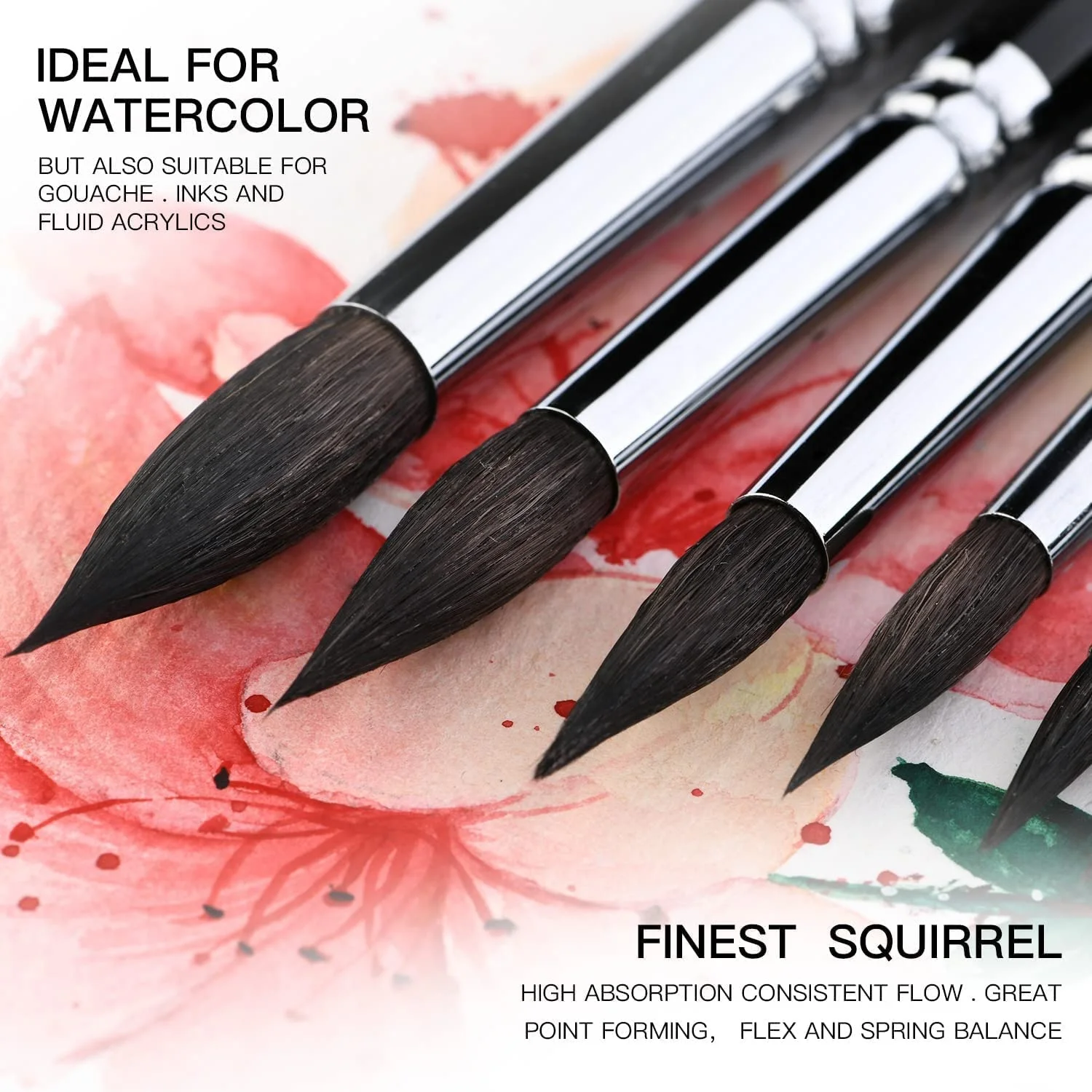 Производство 8 шт. высокого качества оптовая продажа акварель картин выполненных акриловыми красками кисть для рисования с деревянной ручкой белка Кисти