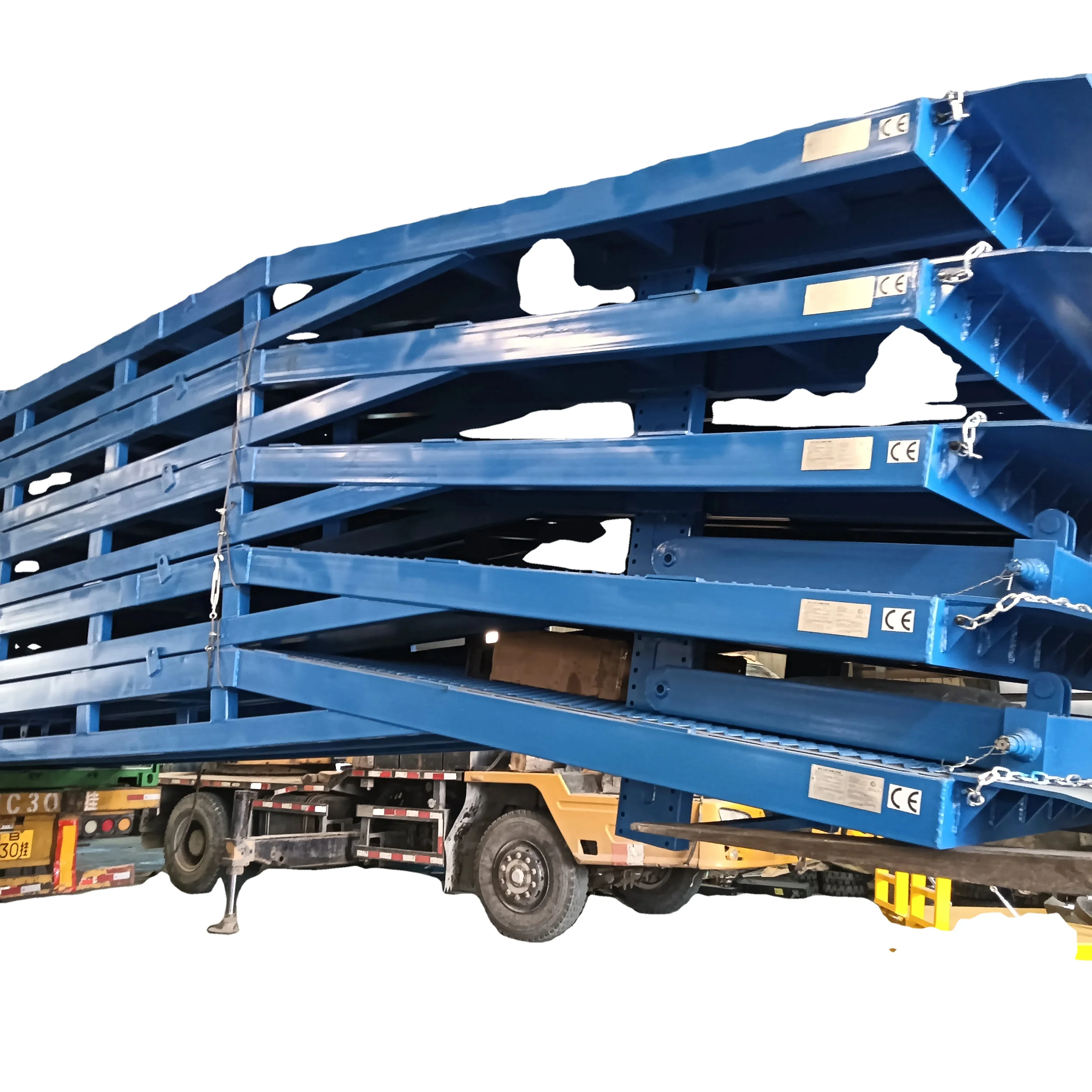 Support Custom Cargo Loading Ramps Container Terminal Flat Car Lift Platform Forklift Truck Loading Ramp Mobile Boarding Bridge