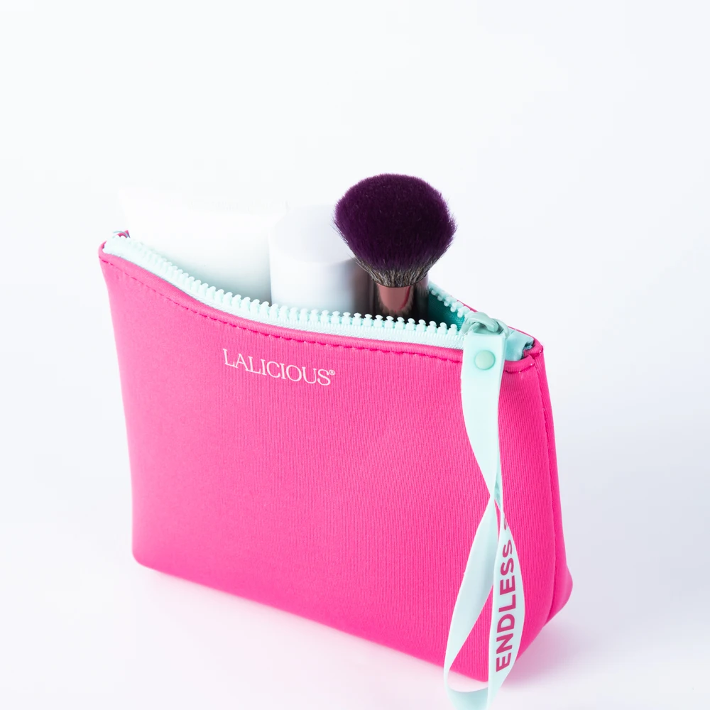 BSCI Custom Print Small Neoprene Pouch Maquillaje Bolsas Travel Makeup Clutch Beauty Bag Silicone Cosmetic Bags