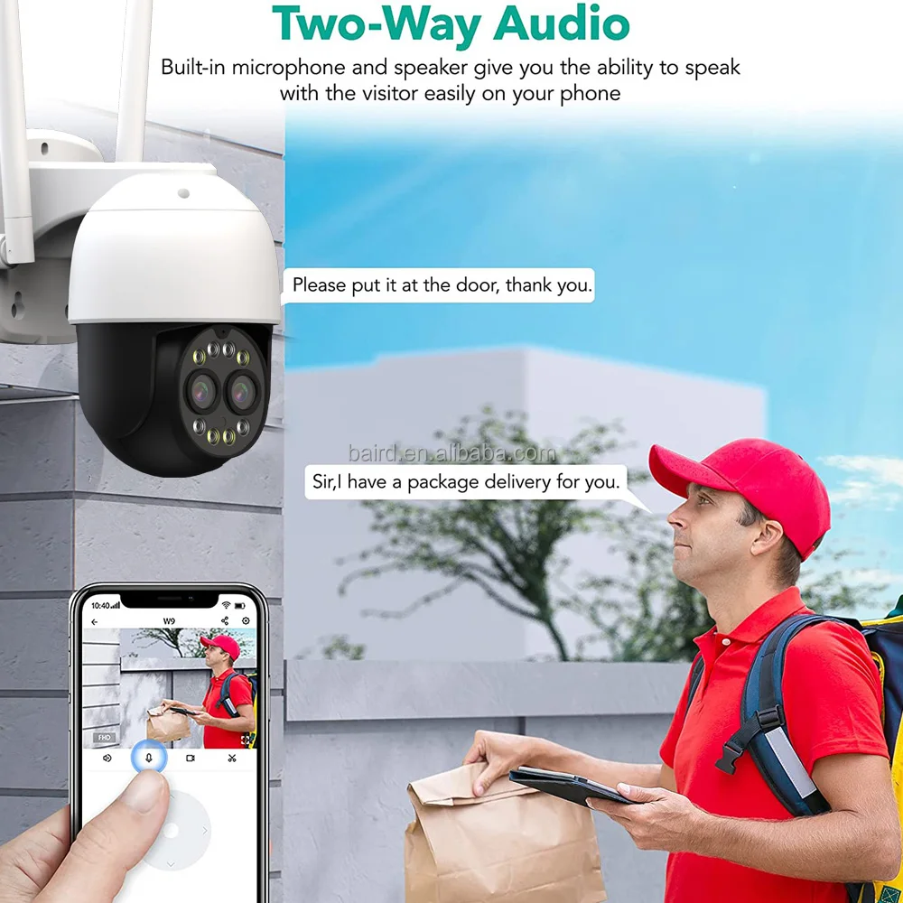 4mp 2k 8x Zoom Wifi Cctv Camera Outdoor Wireless Ip Colorful In Night ...