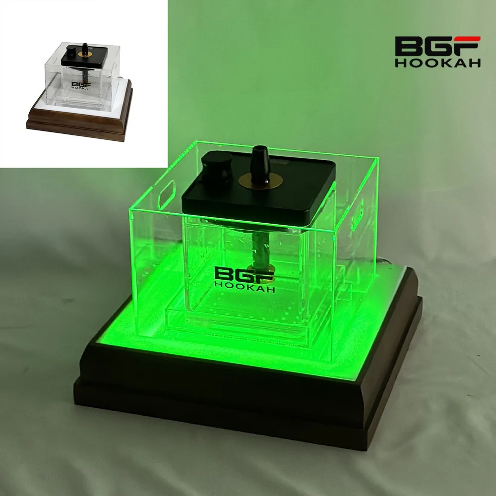 Wholesale Square Colorful Led Light Base Narguile Shisha Smoking Accessories Hookah Light Base