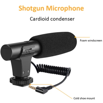 Best Selling Smartphone Vlogging Equipment Shotgun Recording Microphone LED Video Light Vlogging Kit with Tripod Stand detail image