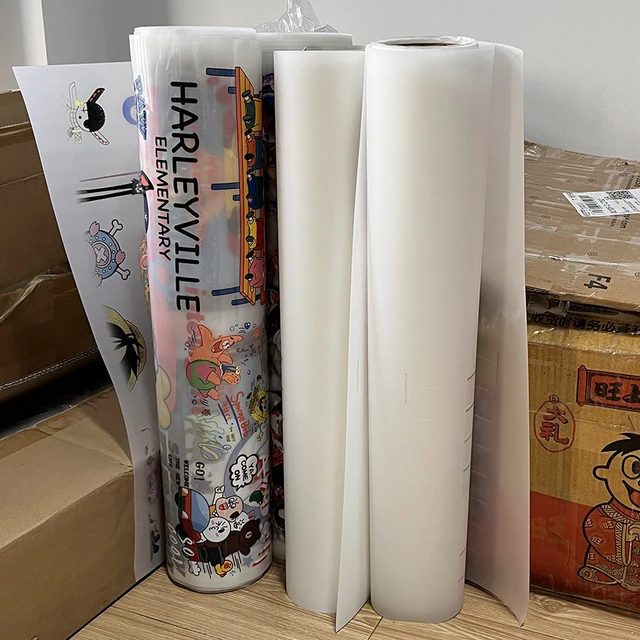 Heat Transfer Printing PET Film Roll 30cm 60cm Cold Peel and Hot Peel Double Side Digital Printing Printer for Fabric DTF Film