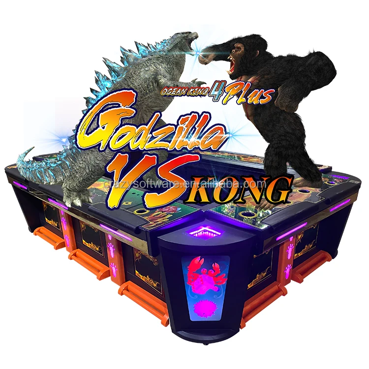 High Quality Indoor Coin Operated 10 Player 86/100inch Fish Game Table in Las Vegas Ocean King 3 Plus Godzilla Vs Kong
