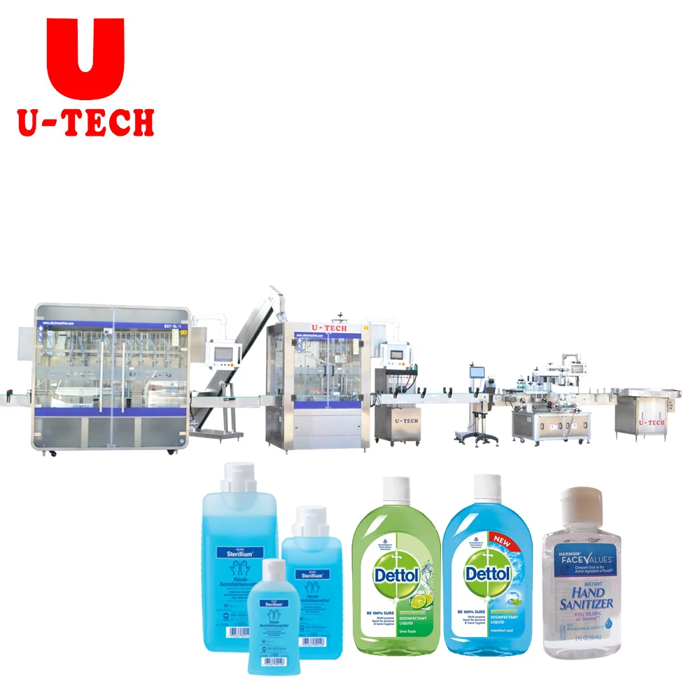 Complete Automatic Filling Line Shampoo Linear Detergent Hand Soap Pet Bottles Filling Machine with Auto Sealing