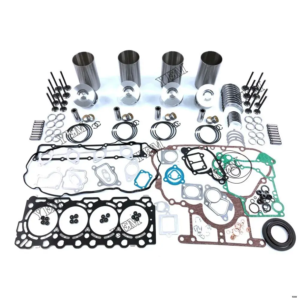 V3307 Overhaul Kit With Pistons Rings Set Full Gasket Kit Engine Bearings Valve for Kubota