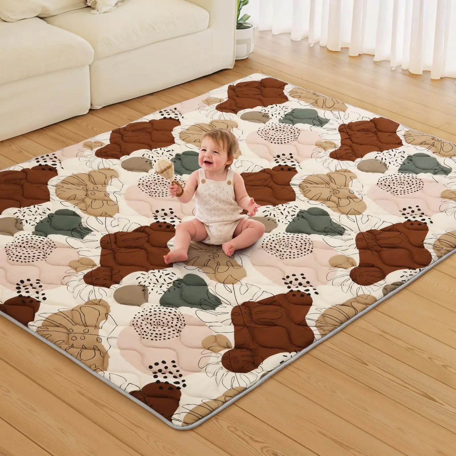 Baby Play Mat, Extra Thicker & Large Baby Mat for Floor, Soft Cushioning Foam Play Mats for Babies and Toddlers manufacture