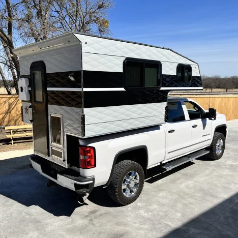 Expedition Overland Pickup 4x4 Sleek Fiberglass Truck Camper With Slide ...