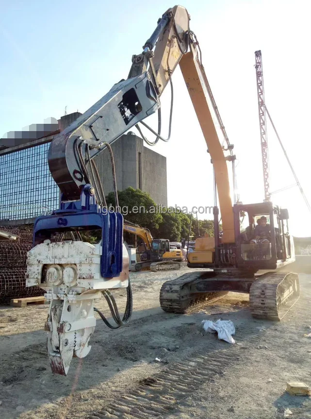 12 Meter Piling Capacity Hydraulic Side Grip Pile Driver for Civil ...
