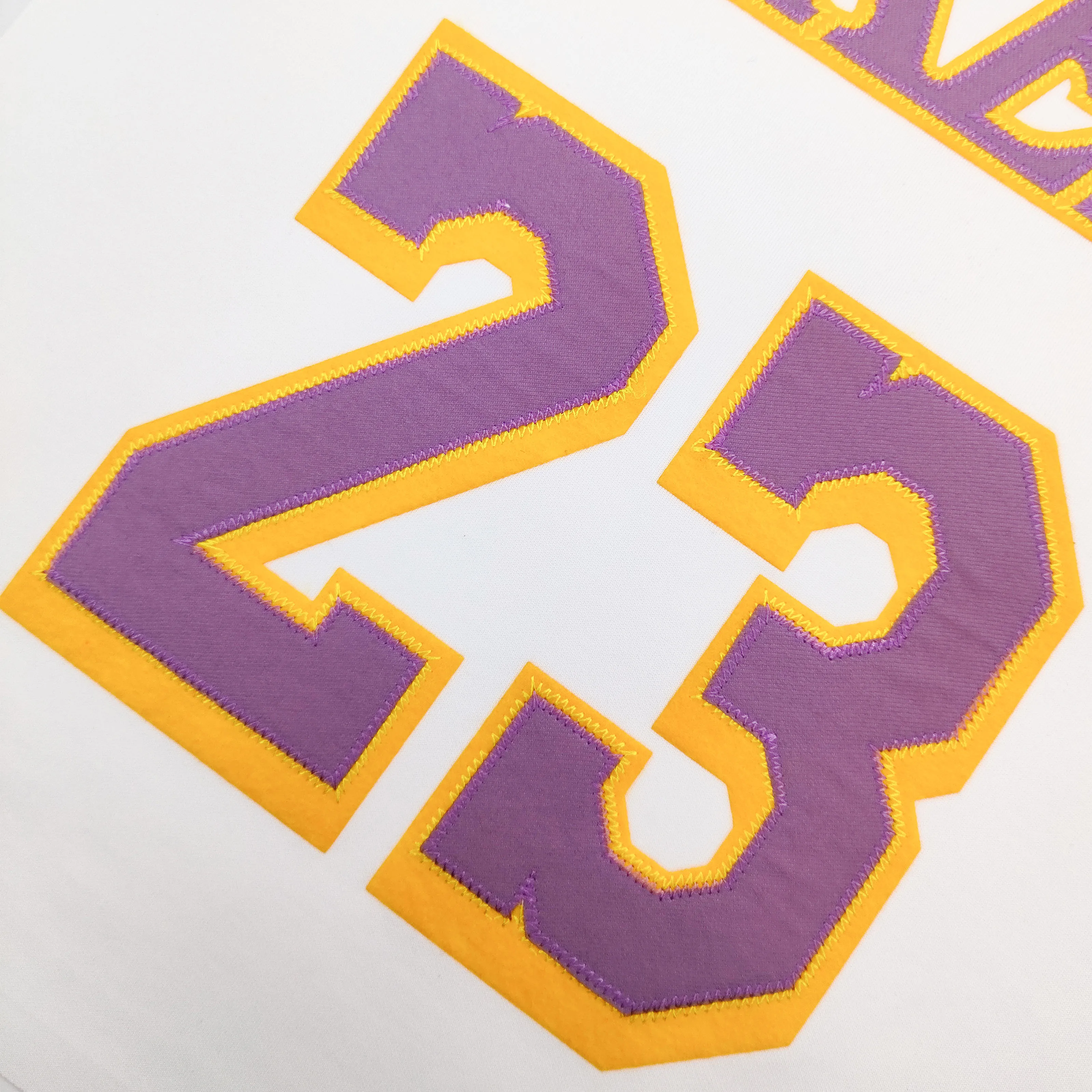 Eyd Purple And Gold Embroidered Felt Number 23 Heat Transfer Printing ...