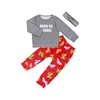 Top gris con estampado de cactus rojos
