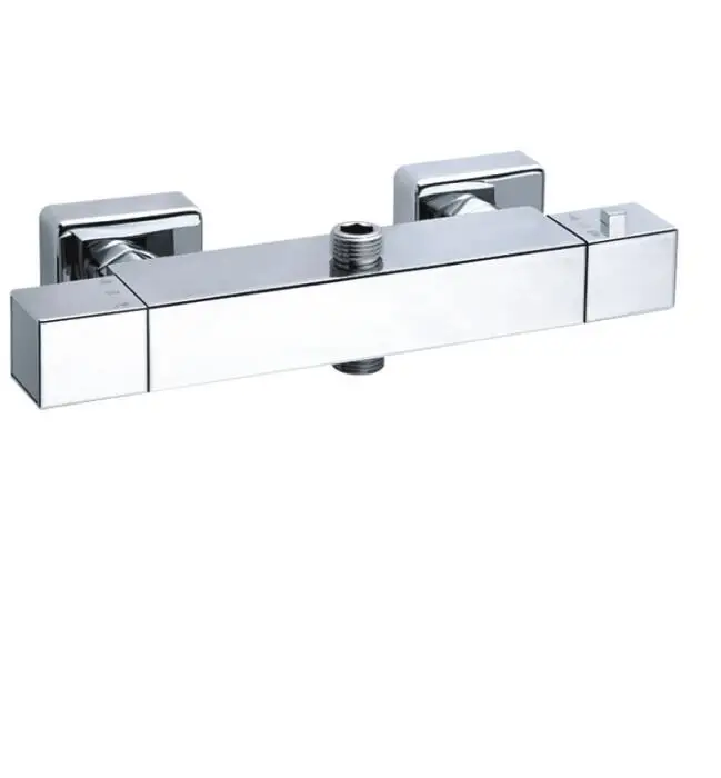 square brass thermostatic shower bathroom taps