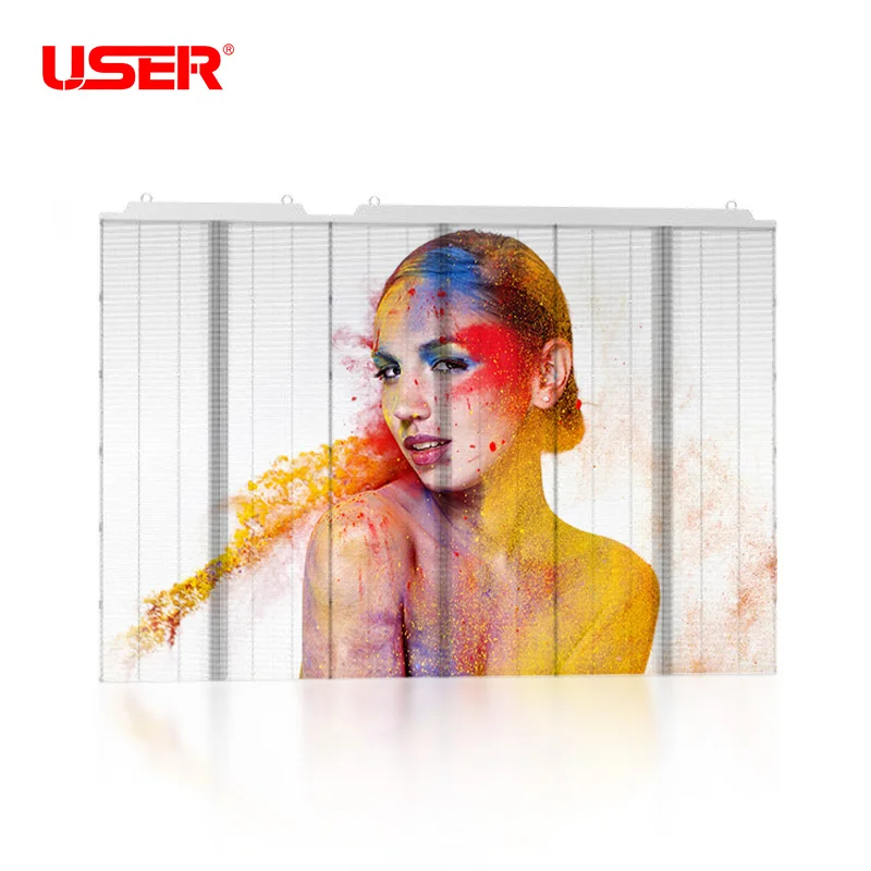 Indoor Soft Transparent Adhesive Super Slim LED Screen Display P10 Flexible Led Transparent Film Screen