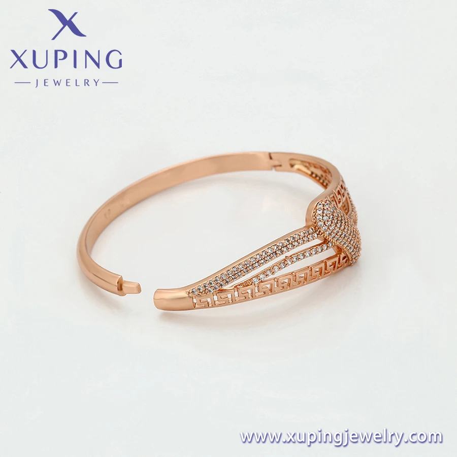 Xu Ping Jewelry - Elegant Rose Gold Bangle with Diamonds