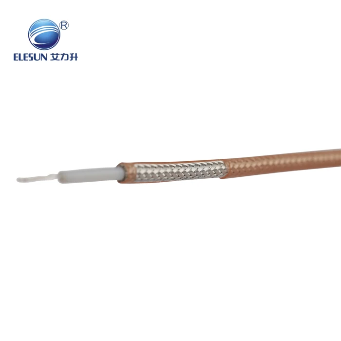 95ohm Suhu Tinggi Coaxial Cable RG180 PTFE Insulasi FEP Jaket