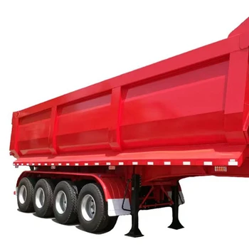 High quality tipper/dump trailer with draw bar farm tractor full trailer Hot Selling 4Axle 50cbm Dump Semi
