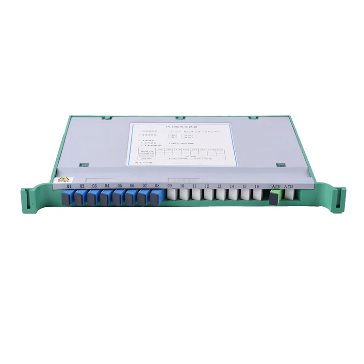 Hot Sell Low Loss Tray Type Fiber Optic Plc Splitter Applying To