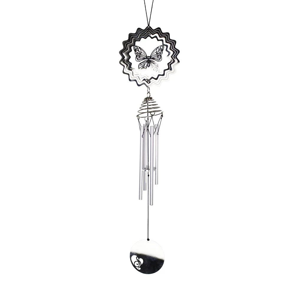 Big Hanging Chime butterfly Craft Metal Wind Spinner Parts
