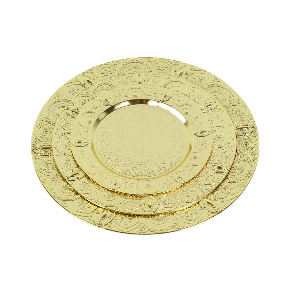 Foryoudecor Metal Round Wholesale Gold Charger Plates Bulk Wedding