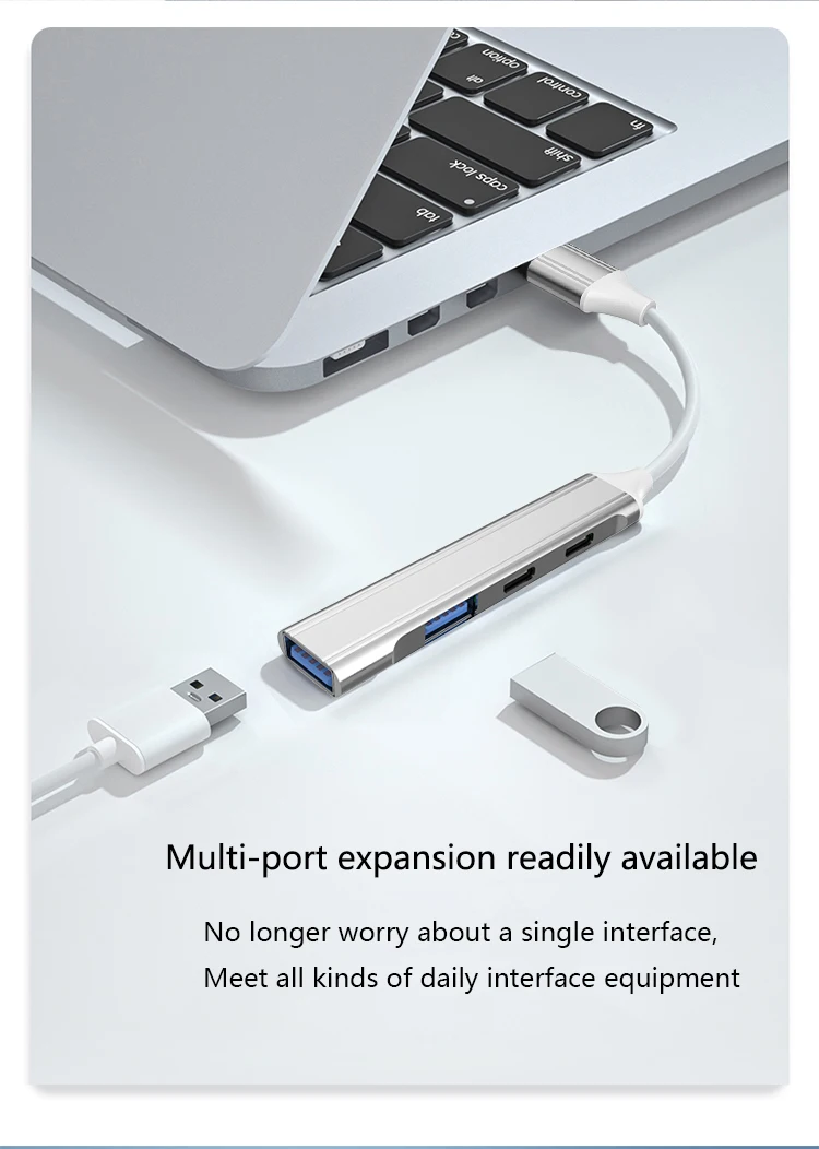 4 в 1 многопортовый USB 3 0 на порта адаптер из алюминиевого сплава для передачи данных через компьютер