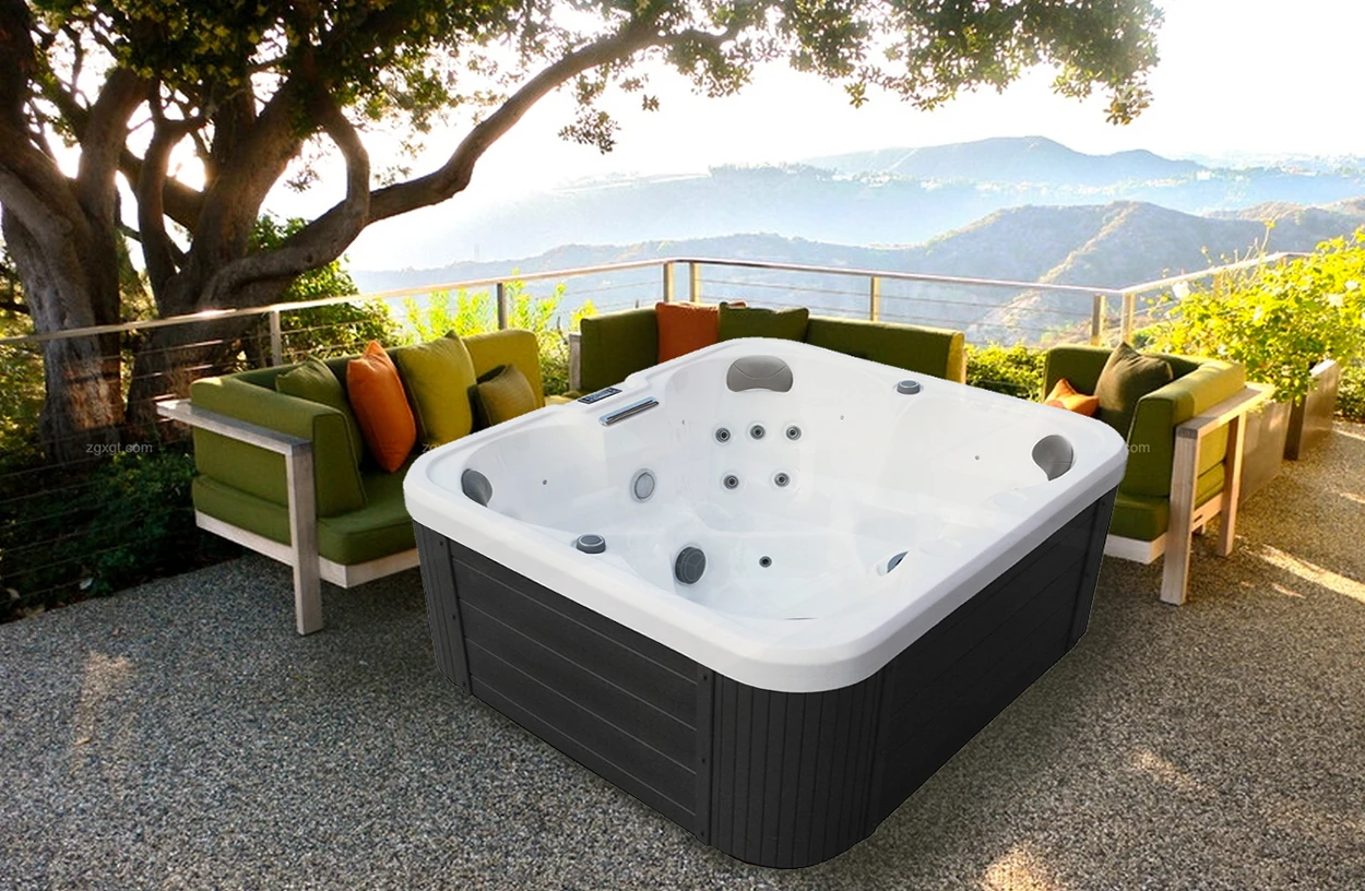 Small Outdoor Hot Tub with 750L Water Capacity and 2.0HP Massage Pump