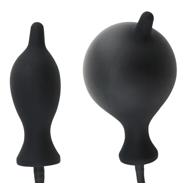 Explosive Inflatable Butt Plug Kits Body Safe Silicone Anal Balloon Pump With Quick Release Valve Expandable Anal Plug Sex Toys