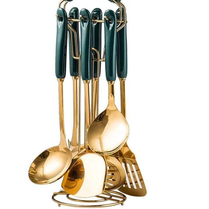 Scandinavian Luxury Stainless Steel Spatula Set 7piece Set Of Kitchen