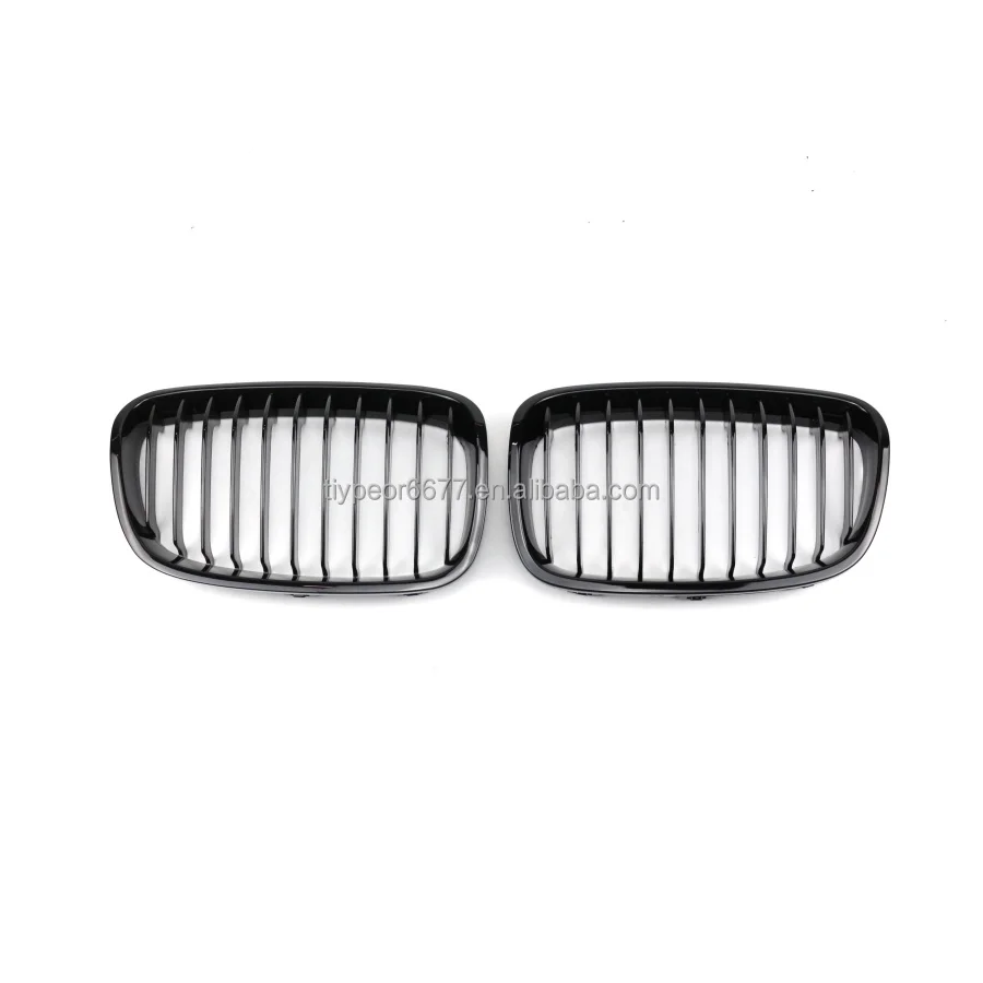 product tiypeor kidney grills abs gloss black carbon look three   color plated silver front grilles for bmw 1 series f20 2012   2014-3
