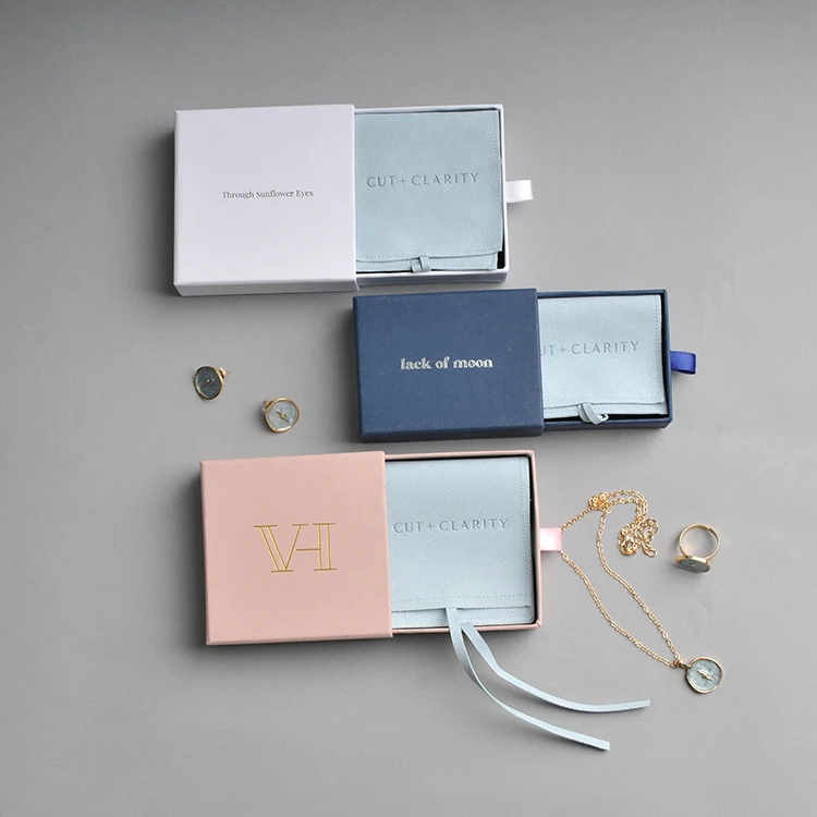 Special Custom Modern Minimalist Design High Quality Paper Jewelry Box Packaging Bag