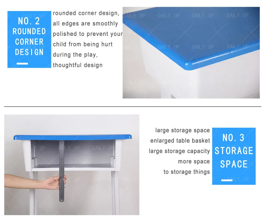 Adjustable School Desk And Chair Set Classroom Kids Reading Table And Chair For Student Primary School Reading Room