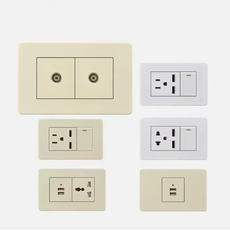 VNX OEM ODM Factory Direct US Standard Television Power Outlet Electrical TwoTV Wall Socket