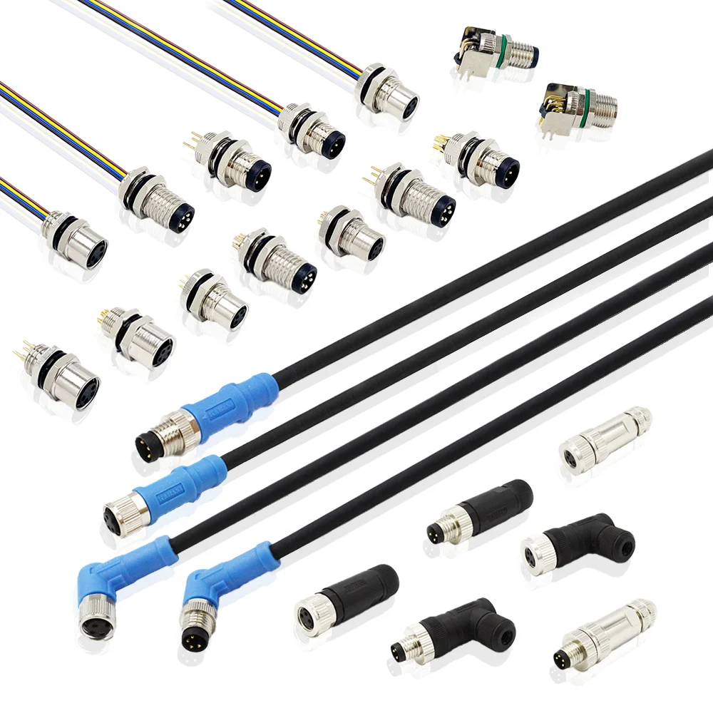 M12 4-Pin Waterproof Female Connector – IP68 Screw-Joint, Shielded, D-Coding, Field Assembly For Sensors, Actuators & Industrial Automation